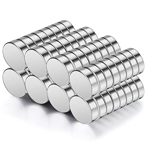 Wukong Íman de neodímio de 8 mm x 3 mm, mini ímanes extremamente fortes, para a cozinha, experiências científicas, design de bricolage, escritório (64 peças)