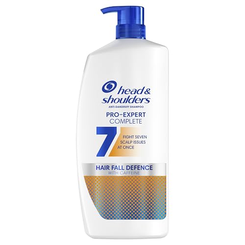 H&S Pro-Expert 7 champô anti-queda anti-caspa 800 ml com cafeína, combate 7 sintomas da concha para uma proteção completa do couro cabeludo, evita queda de empilhar, clinicamente testada