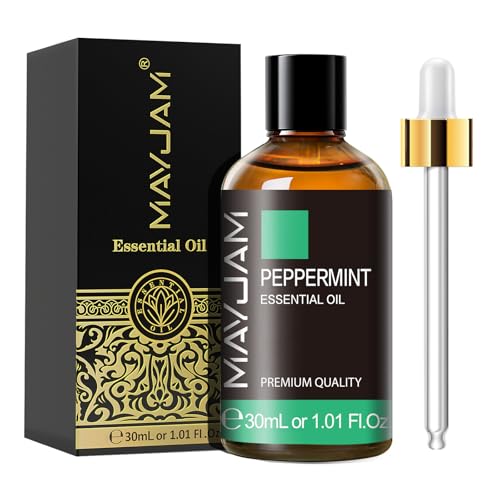 MAYJAM Óleo essencial de menta 30 ml, óleo de menta para difusor de hortelã, humidificador, bricolagem, casa, acessórios