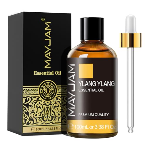 MAYJAM Óleo essencial de Ylang Ylang 100 ml, óleo de Ylang Ylang para difusor de humidificador, bricolagem, casa, acessórios