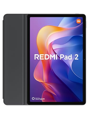 Xiaomi Redmi Pad 2 + Capa para tablet de 11" 2,5 K (MediaTek G100-Ultra, 4 GB de RAM, 128 GB de ROM, WiFi 5 + Bluetooth 5,3, bateria de 9000 mAh, carregador não incluído), cinzento (Versão ES)