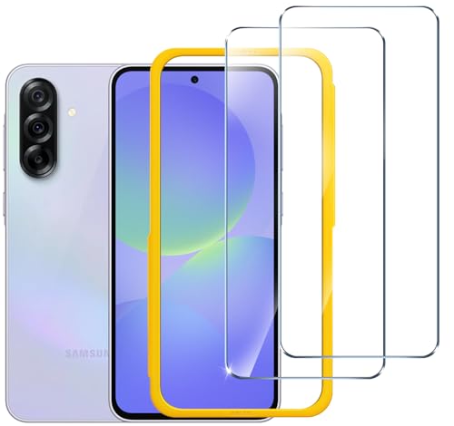 ivoler 2 peças protetor de ecrã para Samsung Galaxy A36 5G, com moldura de instalação, vidro temperado de 9H dureza, anti-riscos, sem bolhas