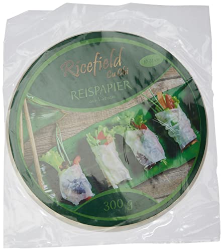 Ricefield Papel de arroz, 22 cm, conjunto de 300 g