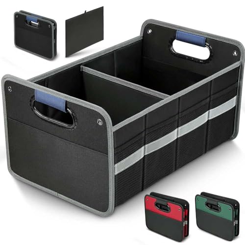 WINHUNT Organizador de porta-bagagens de carro, armazenamento e organizador de carro, alças reforçadas, organizador de acessórios de carro de poliéster impermeável de 50 litros para carro (Black)