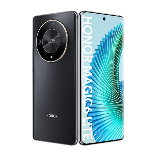 HONOR Magic6 Lite 5G Smartphone 8 GB 256 GB, ecrã curvo AMOLED de 6,78" de 120 Hz, câmara tripla de 108 MP, Android 13, Dual Sim, Google Play, NFC, preto