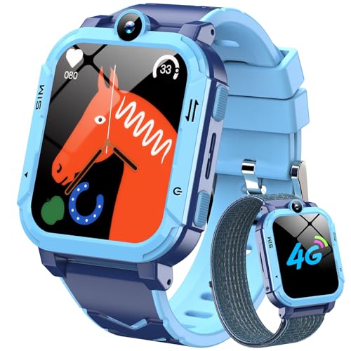 Blackview Relógio inteligente para crianças 4G, chamadas de vídeo, bate-papo de voz, 1,83" Smartwatch para crianças com GPS posição, SOS chamar, modo escola, despertador, podómetro, calculadora
