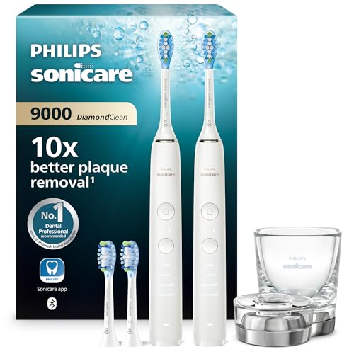 Philips Sonicare DiamondClean 9000 Pack duplo, 4 modos, 3 intensidades, aplicação, sensor de pressão
