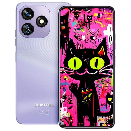 OUKITEL C51 Telefones celulares livres - 18 GB + 128 GB/1TB telemóvel Android 14 Phone, ecrã HD de 6,8" 90 Hz Smartphone, bateria 5150 mAh, câmara 13 MP, Face ID/Fingerprint/BT5.0/OTG/Jack De 3,5 MM