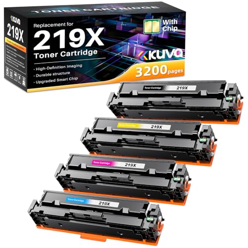 Kuva 219 x cartuchos de toner compatíveis de alta capacidade de substituição para 219 x 219 A BCMY para cor Laserjet Pro 3202dn 3202dw Color Laserjet Pro MFP 3202dn 3202dw 3302fdn 3302fdng (4 Pacotes