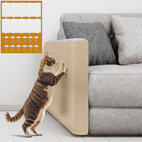 Protetor sofá gatos riscos autocolante - alophoty 200 x 40 cm raspador para gatos sofá, tecido arranhador de gatos, durável, amigável com gatos, fácil de instalar para donos de gatos