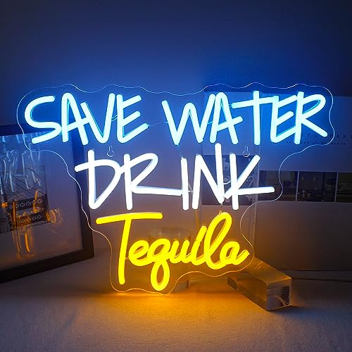 Horseneon Economize água bebé Tequile Neon Sign Led Neon Bar Sign letra luz de néon para decoração de parede bar luz LED para pub início bar club man cave