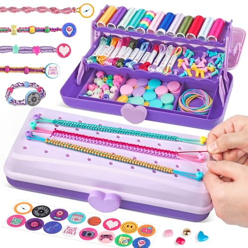 TingingYuli Kit para fazer pulseiras de amizade para meninas, trabalhos manuais para meninos, fabricante de pulseiras de fio DIY, brinquedos para meninas, presentes de Páscoa e aniversário para