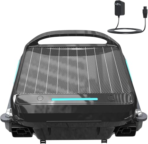 WYBOT F1 Skimmer de piscina, limpa-fundos piscina piscina solar com controlo App, robô limpa fundos piscina, ultra silencioso e eficiente para piscinas residenciais, verde preto escuro
