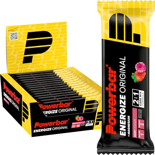 Powerbar Energize Original Berry 15 x 55 g, barra de alta energia de carbono magnésio e sódio