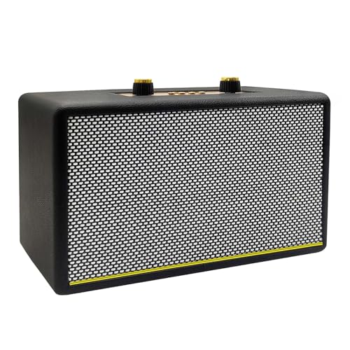 Altifalante Bluetooth retro portátil com entrada auxiliar de rádio FM, porta USB, ranhura para cartão micro SD, altifalantes sem fios alimentados por bateria, presentes para casa, sala de aula, festa