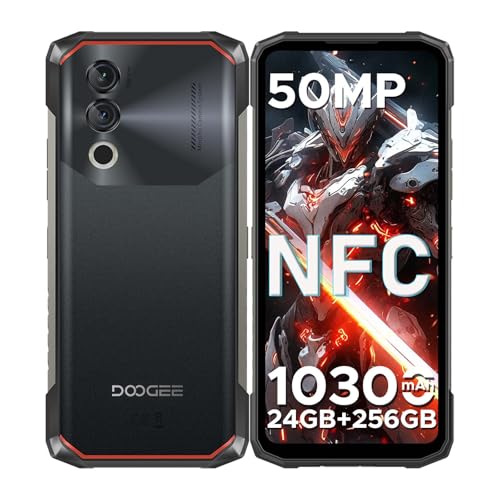 DOOGEE Blade10 Power telemóvel inquebrável livre Android 14, telemóvel resistente 10300 mAh/18 W, 24 GB + 256 GB/TF 2 TB, ecrã 6,6" HD+, câmara AI 50 MP, 3 ranhuras/Widevine L1/NFC/GPS. /Face ID