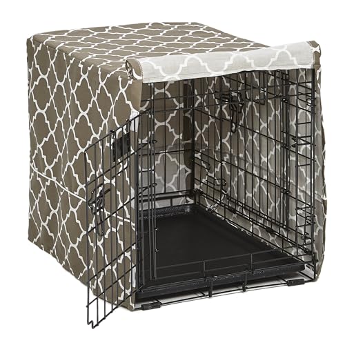 MidWest Homes for Pets Modelo CVR24T-BR Capa para gaiola de cão com protetor têxtil de teflon capa de privacidade para gaiolas de cães MidWest e New World de 60,96 cm de comprimento