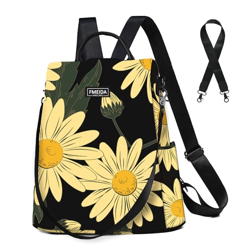 Fmeida Mochila anti-roubo para mulher, casual, mochila de mulher, impermeável, de nylon, mala de mulher, leve para todos os dias, viagens curtas, trabalho, M