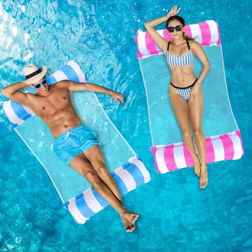 Arbolisse Tapete de piscina para adultos, 2 peças rede de água colchão piscina insuflável, 4 em 1 insufláveis para piscina
