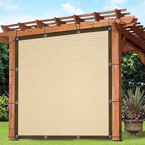 Toldo retangular com ilhós feito de tecido respirável, proteção solar, malha de sombra para varanda, terraço, jardim, proteção de plantas, cerca canil, campismo