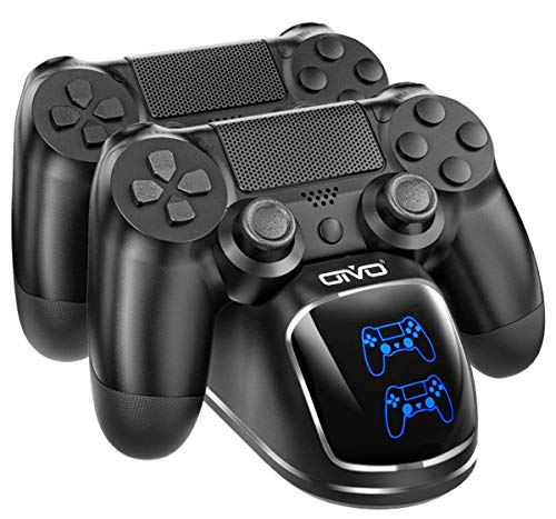 OIVO - Carregador para comando PS4, estação de carregamento com comando PS 4 com chip de carregamento de 1,8 horas, estação comando Sony Playstation 4/PS4/Pro/slim