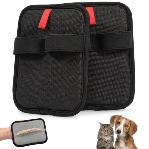 Bafiwu 2 ímanes para remover pêlos de animais, luva para remover pelos de animais de estimação para gatos e cães, luvas magnéticas de pele reutilizáveis, luva para remover pelos de gato (2)