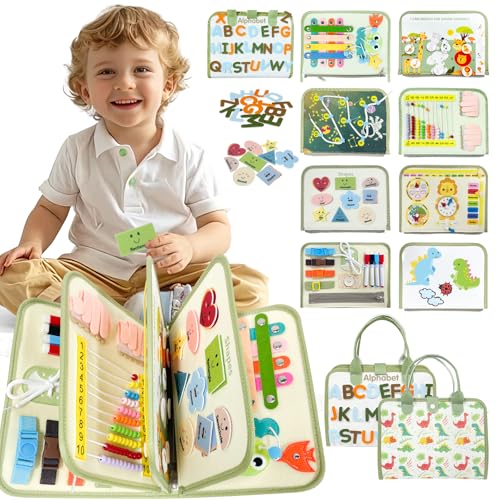 Busy Board Montessori, Montessori Livros crianças 2 anos, brinquedos para crianças 1 2 3 4 anos, livro sensorial para bebé, jogos educativos para crianças 2 anos, atividades bordo, brinquedos