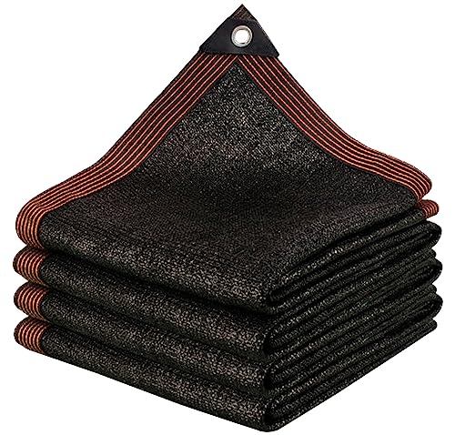 QLOFEI Rede de sombra, 60% - 70% de proteção solar ao ar livre, malha de sombra com ilhoses, malha de sombra exterior para jardim pérgula estufa relva galinheiro, fácil de pendurar (preto-4 x 5 m)