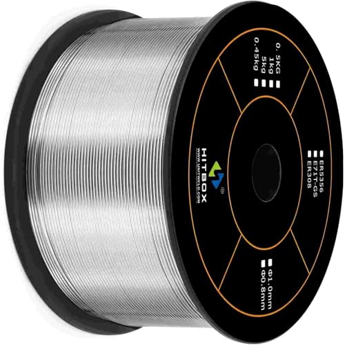 Fio de soldagem, HITBOX 0,8 mm 1 kg fio de soldar sem gás, fio com núcleo de fluxo adequado para soldar