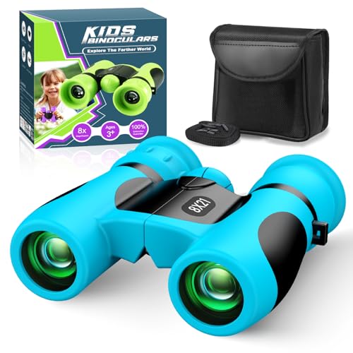 Binóculos crianças - grande aumento 8 x 21, brinquedos para crianças de 3 a 12 anos binóculos jogo crianças presentes de aniversário para crianças - presente de Natal criança