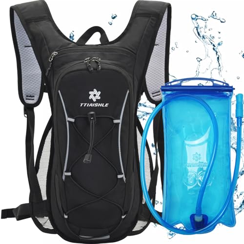 TTIAISHLE Mochila de água de hidratação para bicicleta com bolsa de 2 litros, mochila de hidratação impermeável para caminhadas, escalada, ciclismo, corrida, campismo, ultraleve