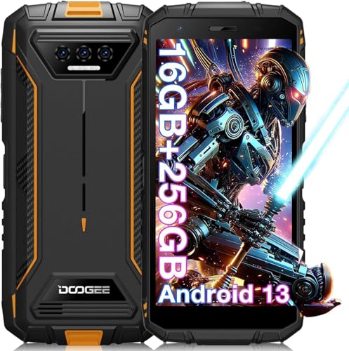 DOOGEE S41 MAX telemóvel resistente 16 GB + 256 GB / 1TB, Android 13 telefone inquebrável, 5,5" HD + telemóvel anti-choques, 6300 mAh bateria, câmara 13 MP, Face ID/NFC/GPS/OTG/Dual SIM 4G/IP68-66 9K