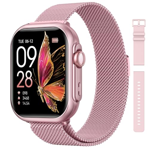 RUXINGX Relógio inteligente mulher com bateria 1000 mAh, automonomia ultra longa 100 dias, 1,83" Smartwatch chamadas 24H pulso / SpO2/sonho, 120 modos desportivos podómetro calorias IP68 iOS Andndroid