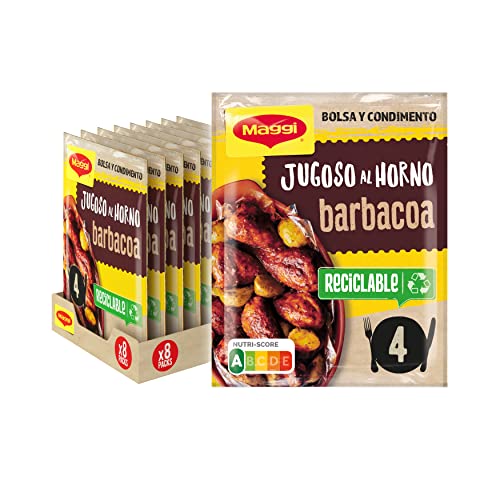 MAGGI Juoso ao forno à churrasqueira - 1 bolsa para forno com condimentos, embalagem de 16 x 30 g (ideal para cozinhar na Airfryer)