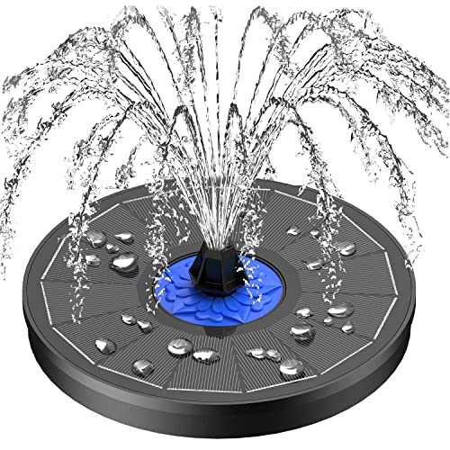 SZMP 3,5 W Fonte solar para lagoa, 2024 nova bomba de água solar, fonte solar com 8 bocais e 4 fixadores, para lago de jardim fonte, casa de banho para pássaros, piscina, circulação de água