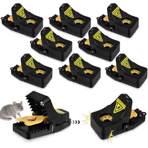 flintronic Rat Trap, 8 peças armadilhas para rato, conjunto de armadilha para ratos com isca, armadilhas para rato, armadilha reutilizável para rato, para casa/sótão/garagem/interior e exterior