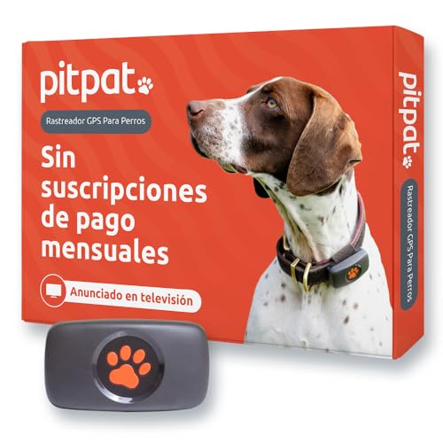 PitPat Localizador GPS cães - sem subscrição - Rastreador de atividade inteligente, rastreamento via satélite com alcance ilimitado - Rastreador de animais de estimação 100 % impermeável (preto)