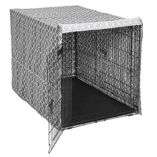 MidWest Homes for Pets Modelo CVR48T-GY Capa para gaiola de cão com protetor têxtil de teflon capa de privacidade para gaiolas de cão MidWest e New World de 121,92 cm de comprimento
