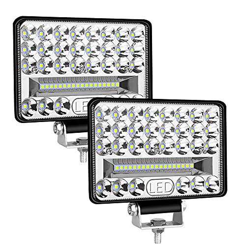 Faróis de trabalho LED, 2 peças 6" 175 W para trator 27,000 LM 6000 K focos de carro IP68 impermeável potentes faróis para camião mota barco SUV garantia de 2 anos