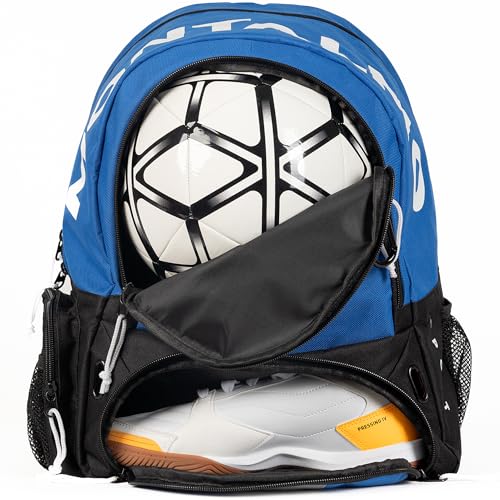 MONTALMO Mochila de futebol basquetebol Voley handebol com sapatilhas e compartimento de bola | mochila de desporto para crianças, menina