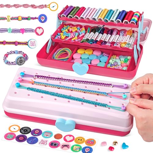 TingingYuli Kit para fazer pulseiras de amizade para meninas, trabalhos manuais para meninos, fabricante de pulseiras de fio DIY, brinquedos para meninas, presentes de Páscoa e aniversário para