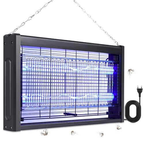 Candeeiro mata-mosquitos, 20 W Light Fly Zapper, mata moscas, insetos e moscas eletrónico para casa, jardim, pátio e cozinha comercial