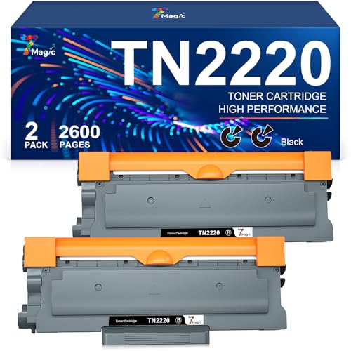 7Magic TN2220 Cartucho de toner compatível para usar no local do Brother TN2220 TN2010 para MFC-7360N MFC-7460DN DCP-7055 DCP-7060D DCP-7065DN HL-2240 HL-2224-224-24-240 50 L -2135W HL-2240 HL-2250DN