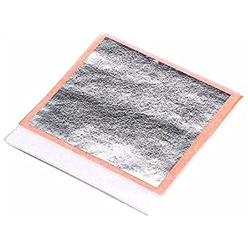 Folha de prata pura 100%, 95 mm x 95 mm, embalagem de 10