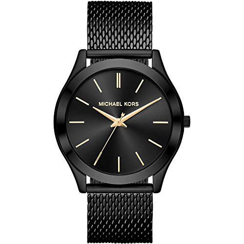 Michael Kors Reloj Runway para Hombre, Movimiento de Cuarzo a Tres Agujas con Fecha y Correa de Acero Inoxidable o PVC