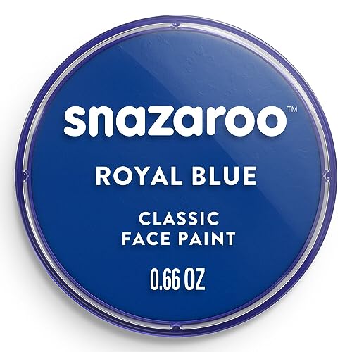 Snazaroo - Pintura facial e corporal, 18 ml, cor azul real, profissional à base de água, pastilha de aquacor individual para adultos, crianças e efeitos especiais