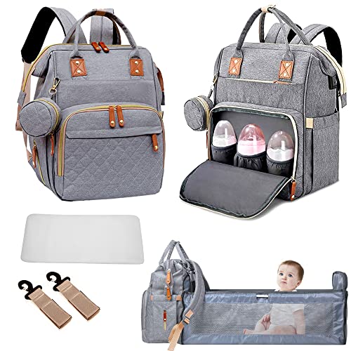 Fexkean Mochilas de fraldas para bebé, saco trocador para bebé com trocador, mochila de bebé unissexo de grande capacidade, impermeável com estilo