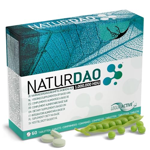 NATURDAO® 60 comprimidos de DAO 3.000.000 HDU por dia - dosagem perfeita com 1.000.000 HDU por comprimido (3 comprimidos/dia) - 100% DAO vegano - enzima DAO
