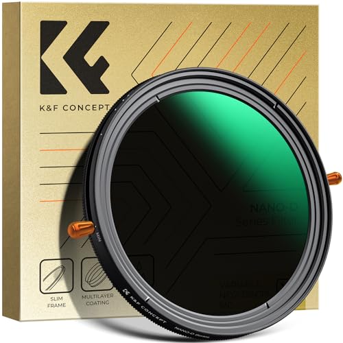 K&F Concept Filtro variável de 58 mm ND2-32 e filtro polarizador CPL 2 em 1, ND2-32 filtro de densidade neutra e CPL filtro para câmara lente (Nano-D série)