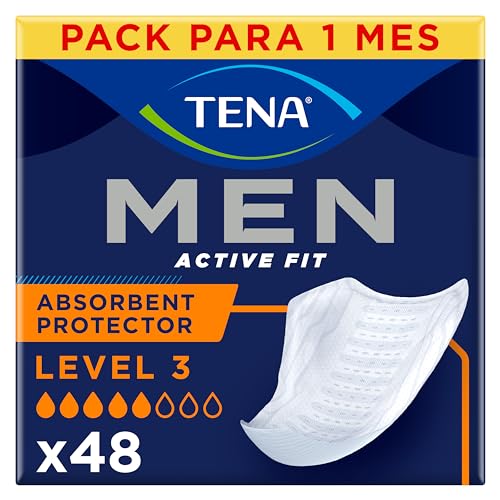 TENA Men nível 3 6 x 8 - empresa protetora para homem, incontinência moderada, 48 unidades